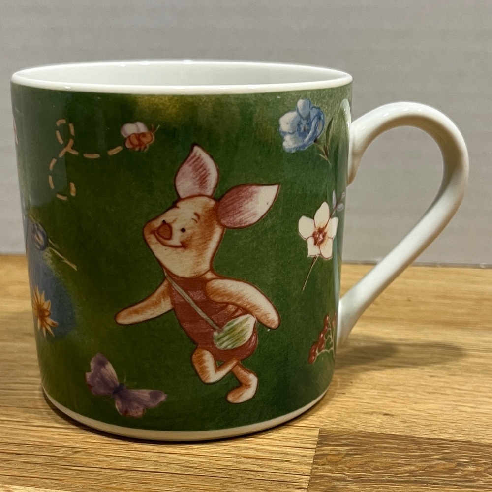 Simply Pooh by Disney Sweet Piglet Walking Through the Flowers 10 oz Mug Cup
